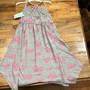 Cat & Jack Heather grey with pink butterfly’s.  Super cute size XL 14/16
